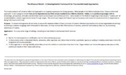 The Missouri Model: A Developmental Framework for Trauma Informed ...